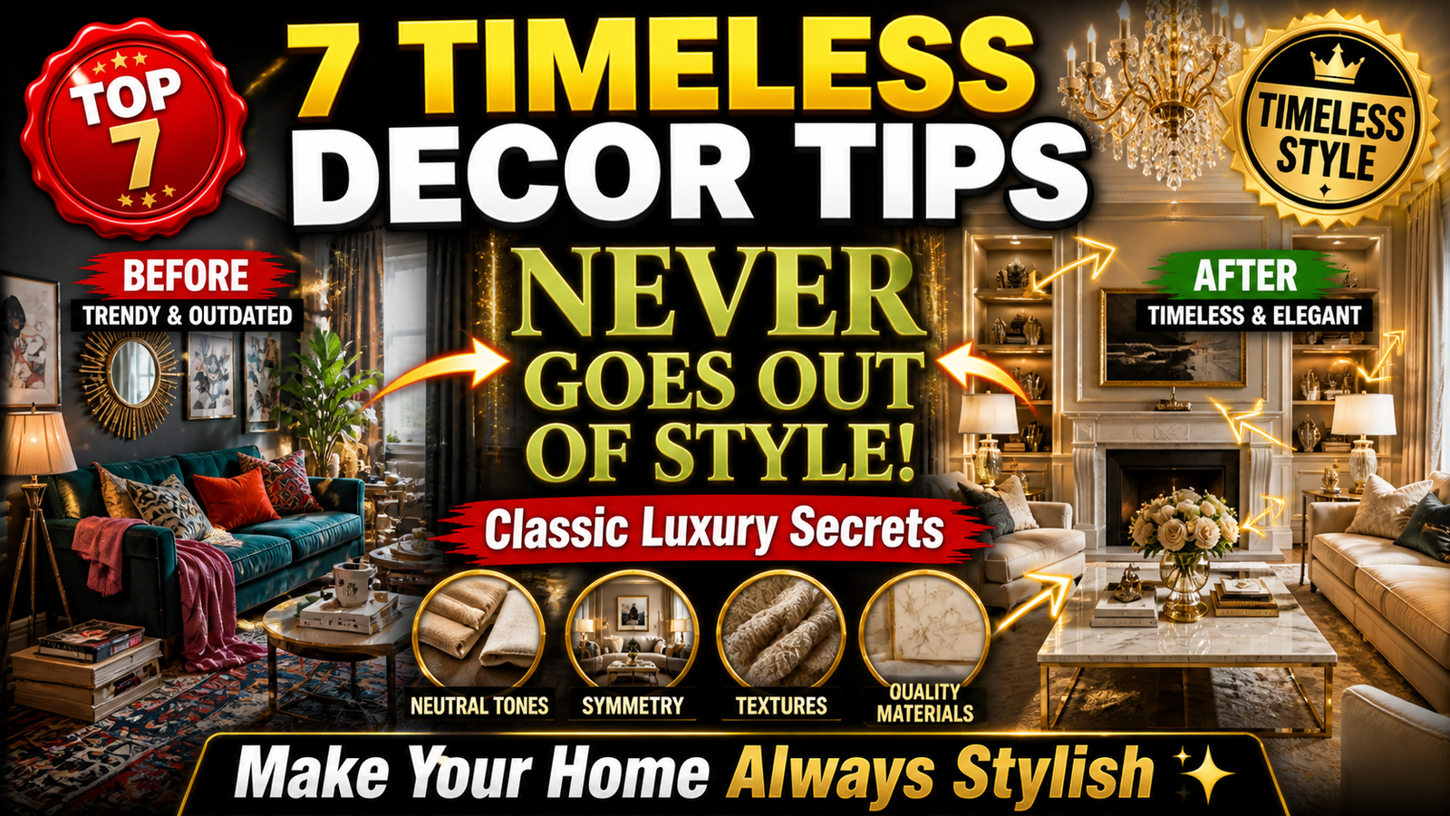 7 Timeless Home Decor Tips That Will Never Go Out of Style.