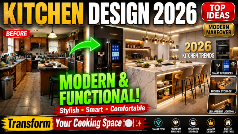 Modern kitchen design with island